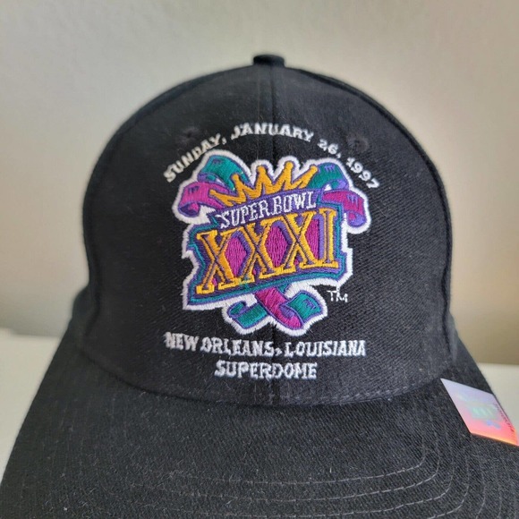 Vintage Super Bowl XXXI 31 Hat Cap New Orleans Superdome Logo Athletic - Picture 1 of 11